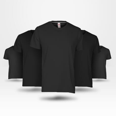 Pack de 5 tee-shirt économique noir